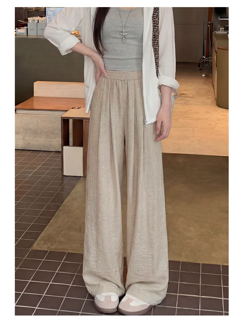 Langsha Naifu Women's Summer 2026 New High-Waist Draped Loose Thin Casual Wide-Leg Yamamoto Pants 21