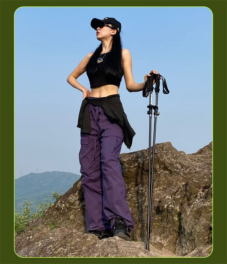 CAMEL Professional Outdoor Hiking Pole Ultra-Light Telescopic Folding Trekking Stick 174BABP672 Violet 14