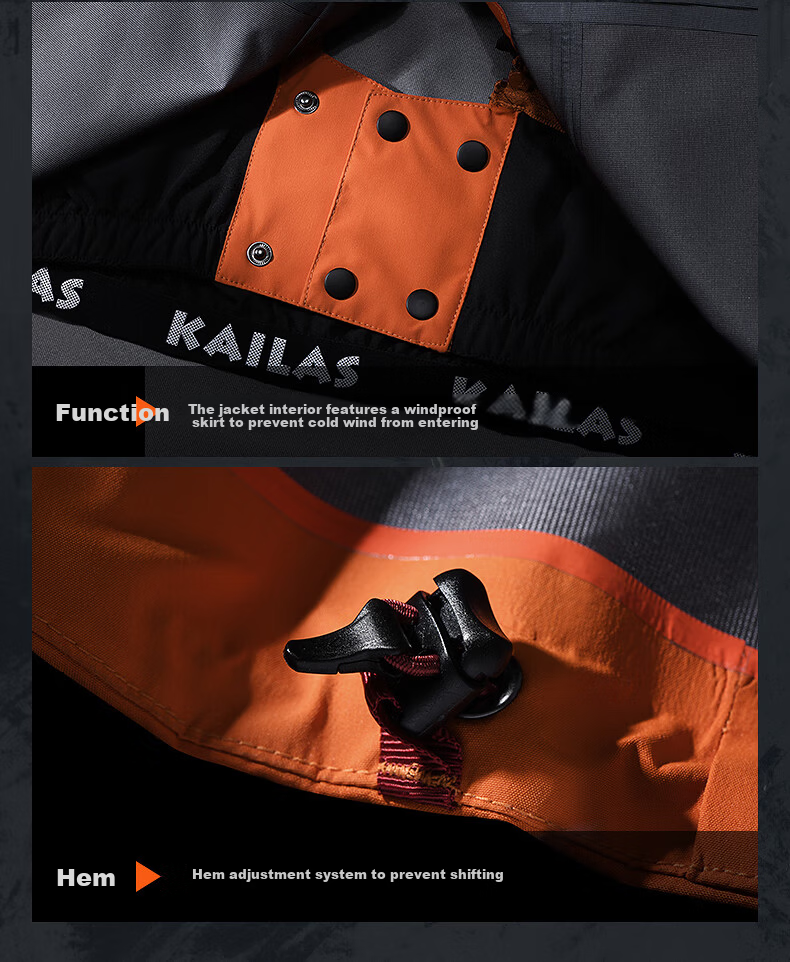 KAILAS Mont X All-Weather Hard Shell GTX Outdoor Waterproof Professional Mountaineering Jacket for Men and Women 26
