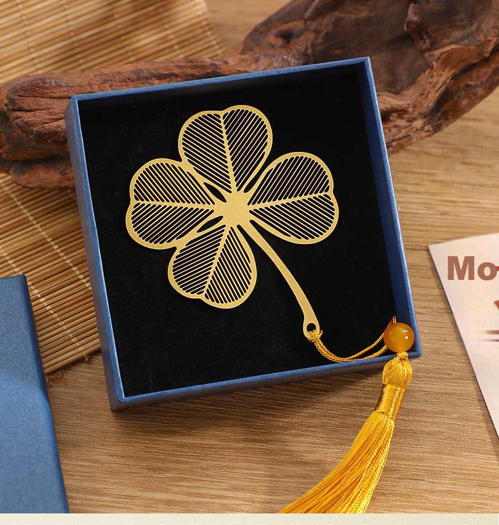 Jiaran Heng Brass Metal Bookmark Gift Box Graduation Gift for Teachers and Friends Chinese Style Cultural Creative Souvenir Customizable Ginkgo Leaf 11