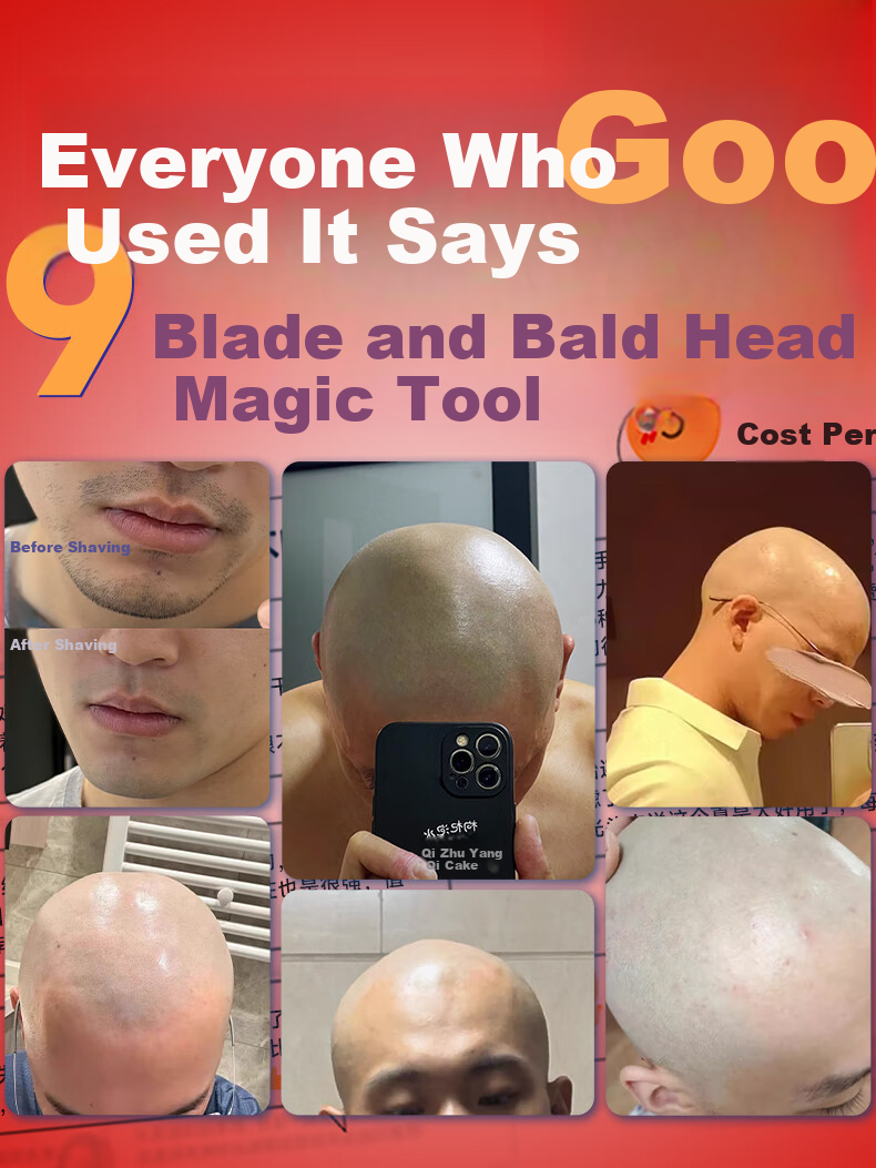 AUX Bald Head Hair Clipper Electric Shaver for Men Self Haircut Home Use Electric Beard Trimmer Haircutting Machine Gift 1