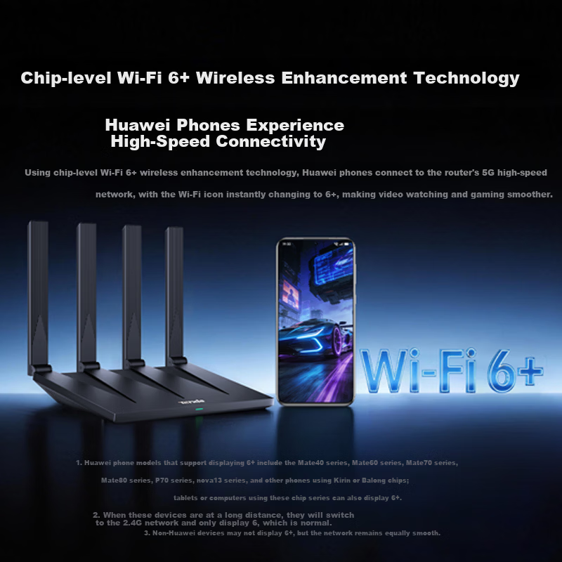 Tenda WiFi6+ Router [Taishan AX3000 Ultra] Gigabit Wall-Penetrating Signal Amplifier Enhanced Wireless Home AX12 Pro High-Performance Chip