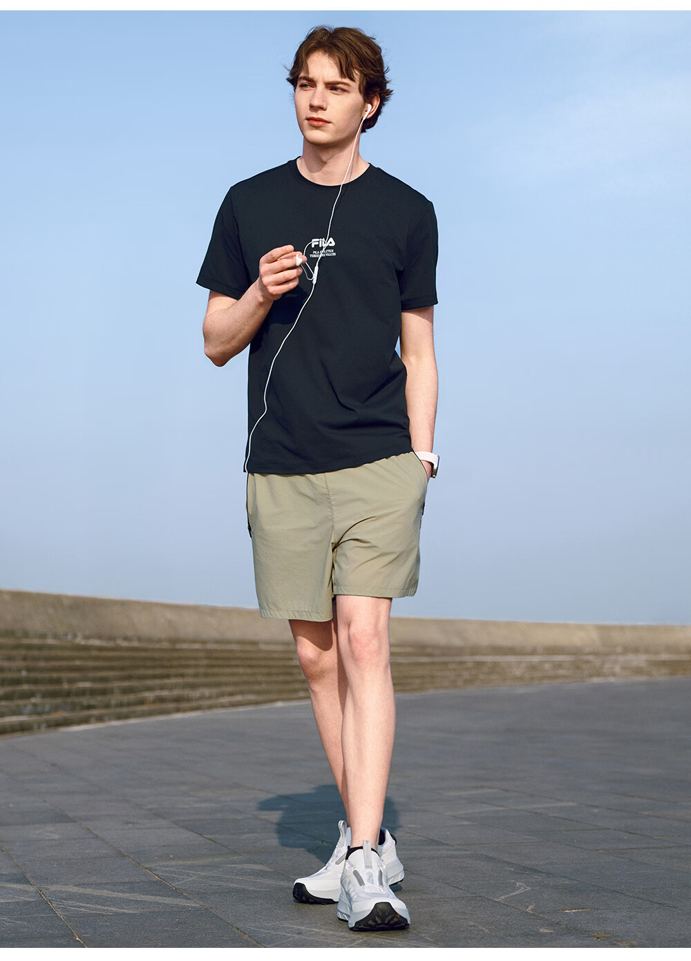 FILA Official Men's Knitted Short Sleeve Shirt 2026 Summer Fitness Sports Basic Moisture-Wicking Quick-Dry T-Shirt 21
