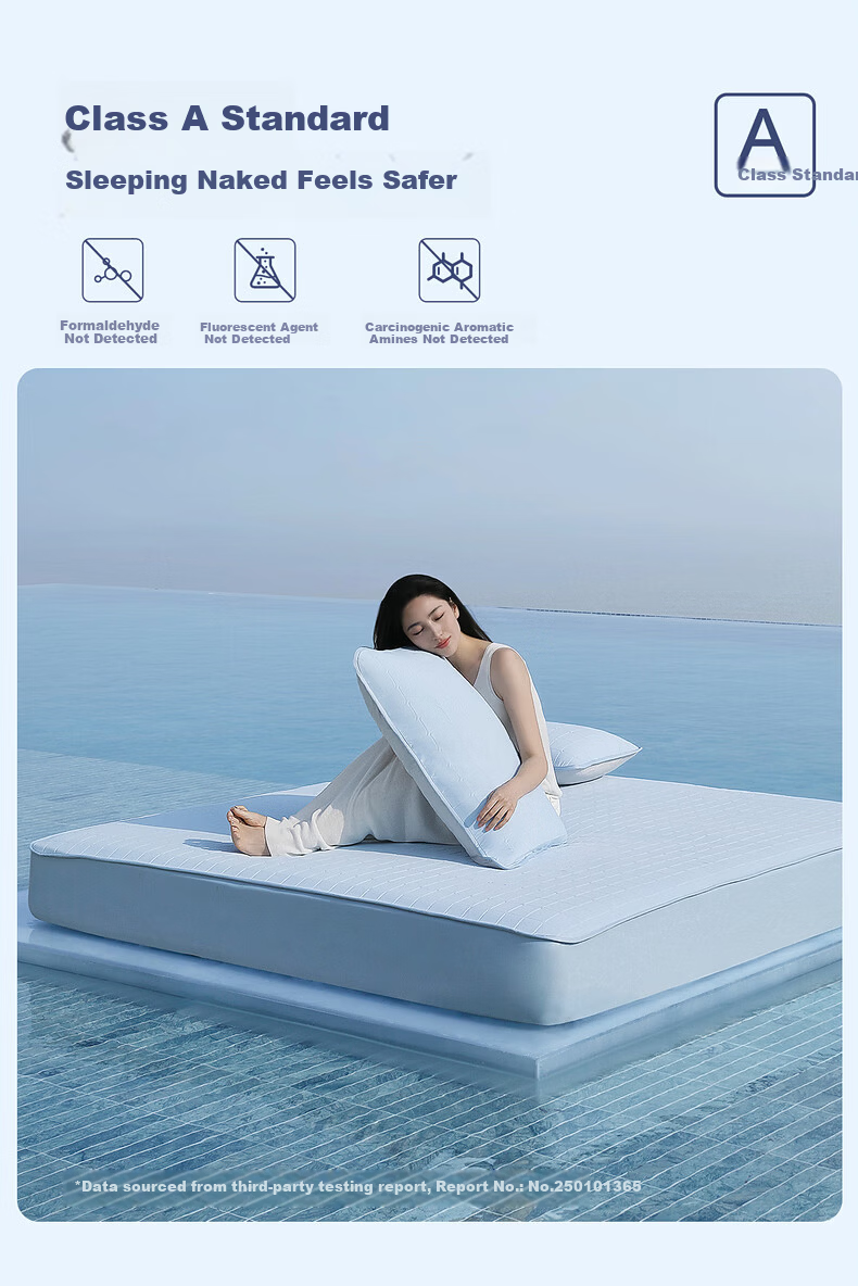 Mercury Home Textiles Cooling Ice Silk Mat 5.0 Double Bed 1.8x2m Washable Class A Three-Piece Set 6