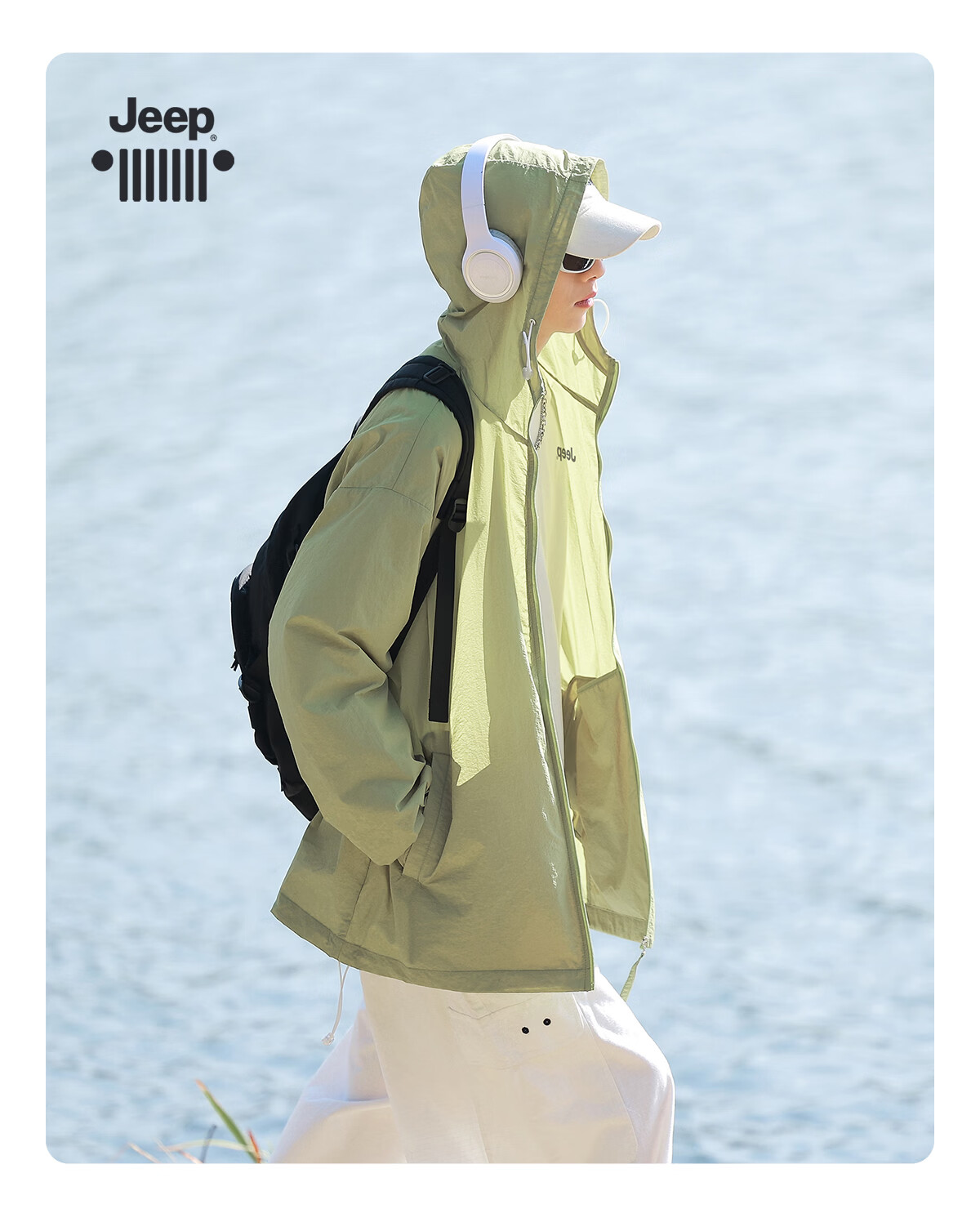 JEEP Summer Breathable Sun Protection Jacket Ice Silk Outdoor Sports Skin Jacket for Men and Women Couples 4XL Rock Gray 15