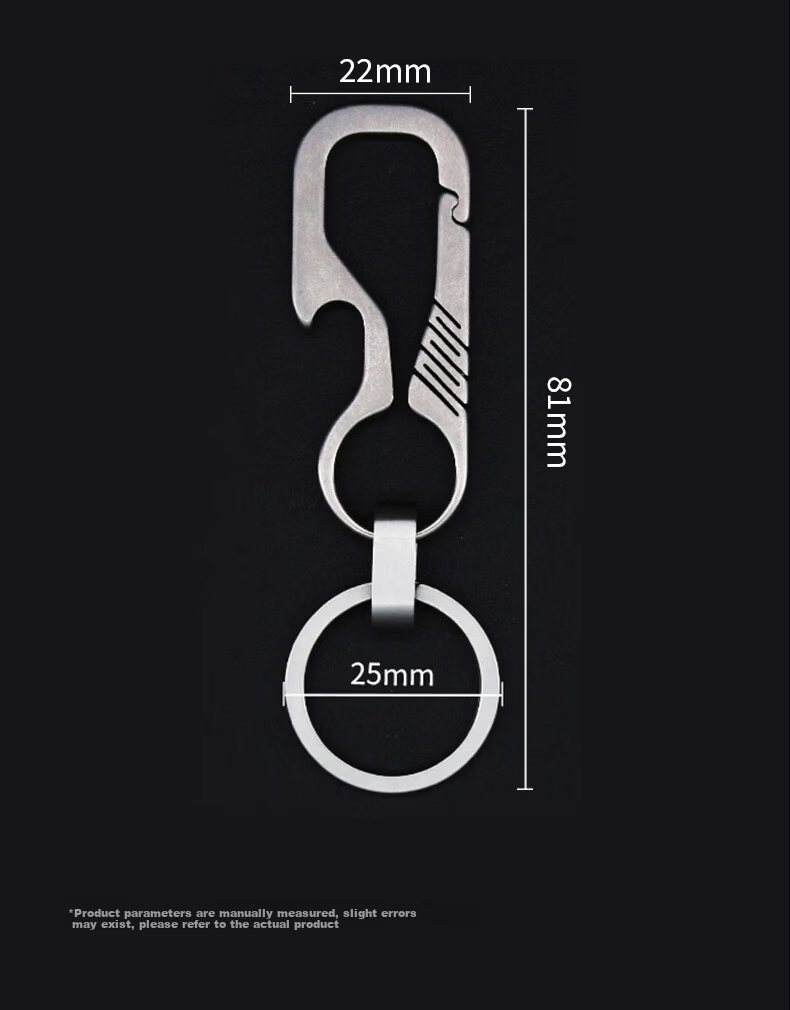 BO YOU Titanium Alloy Multifunctional Keychain Men's Waist Hanging Simple Personalized Car Keychain Women's Key Pendant Gift 11