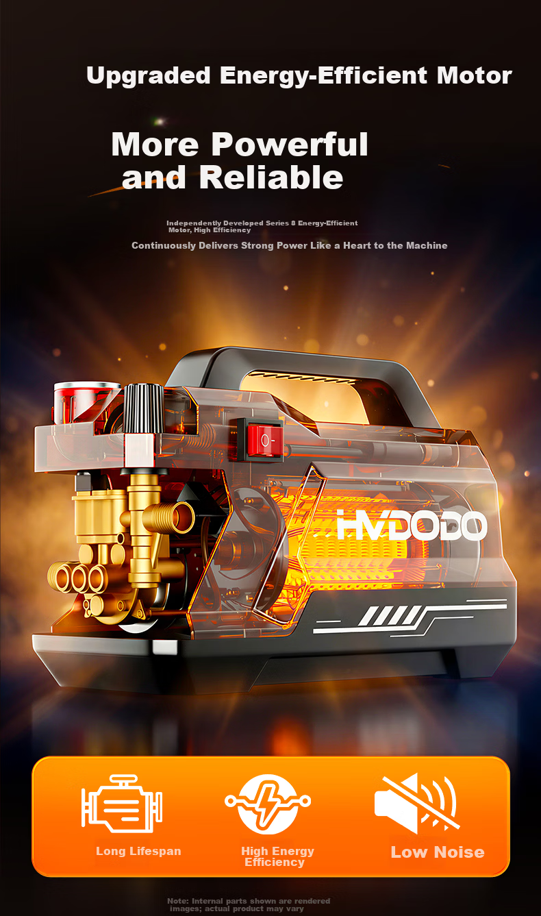 Huiduoduo High-Pressure Car Wash Gun Industrial Commercial Pure Copper Powerful Floor Cleaning Water Pressure 800 Bar 13