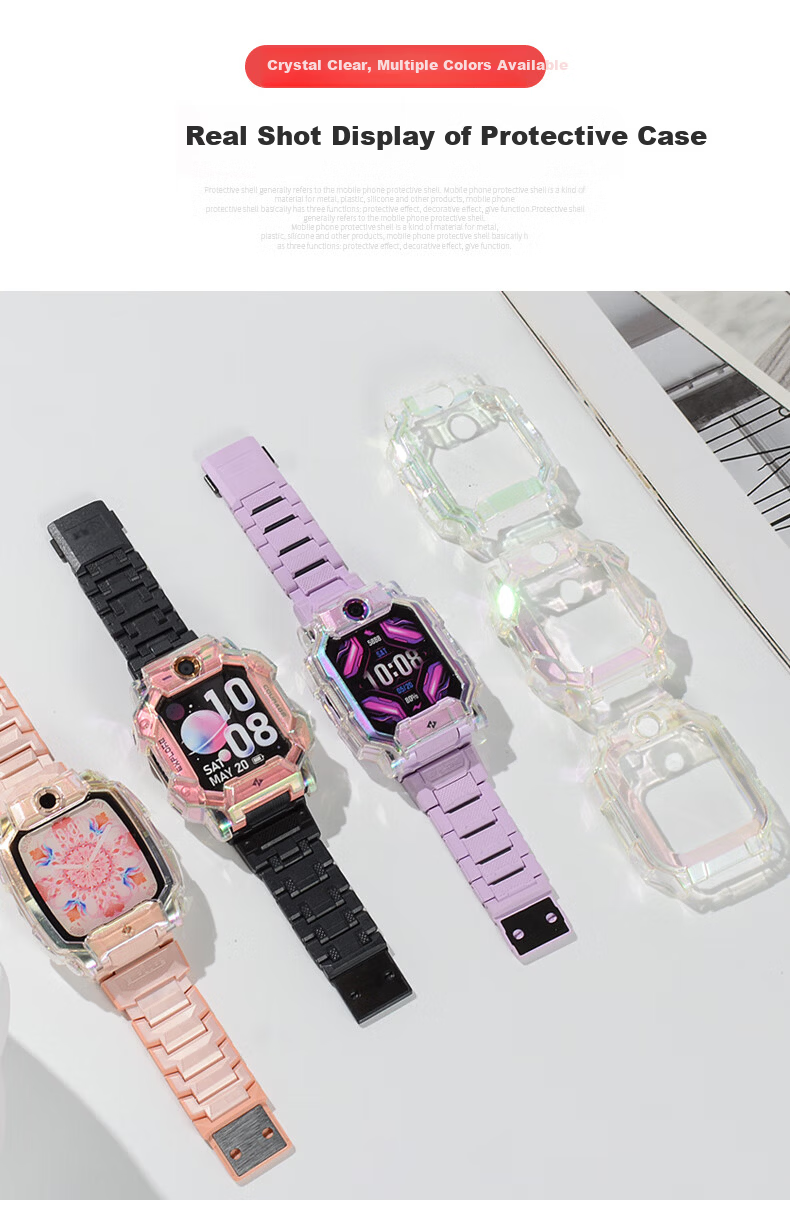 LANGLING New Colorful Protective Case for Xiaotiancai Z11 Kids Phone Watch, Full-Cover Shockproof Slim TPU Case for Boys and Girls 10