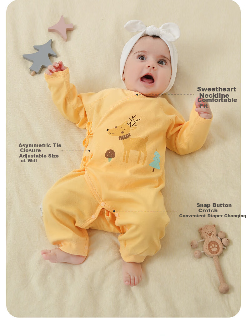 Shubeiyi 2-Piece Set Baby Clothes, Newborn Onesie, Spring And Autumn, for Boys And Girls, Full Moon Baby, Pure Cotton Butterfly Suit, Blue, 59CM 7