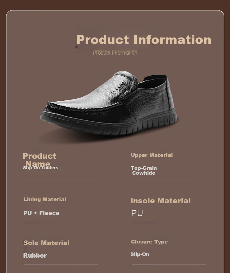 Jingzhenlianggong Men's Business Formal Moisture-Wicking Breathable Non-Slip Durable Soft Genuine Leather Shoes Black Top-Grain Leather Size 43 15