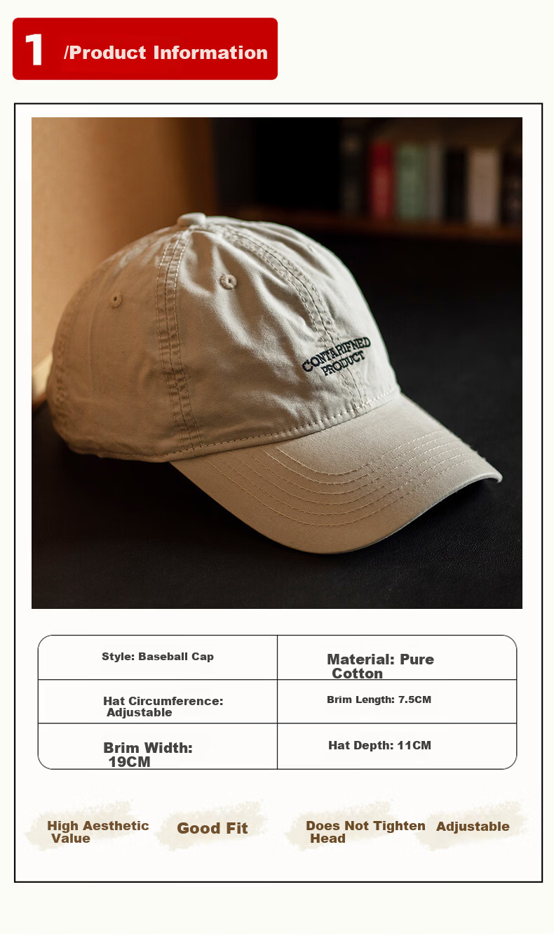 Jingtang Jingpin American Style Extra Large Deep Baseball Cap Women's Summer Wide Brim Large Head Circumference Big Face Mountain Style Soft Top Men's Duckbill Cap 11