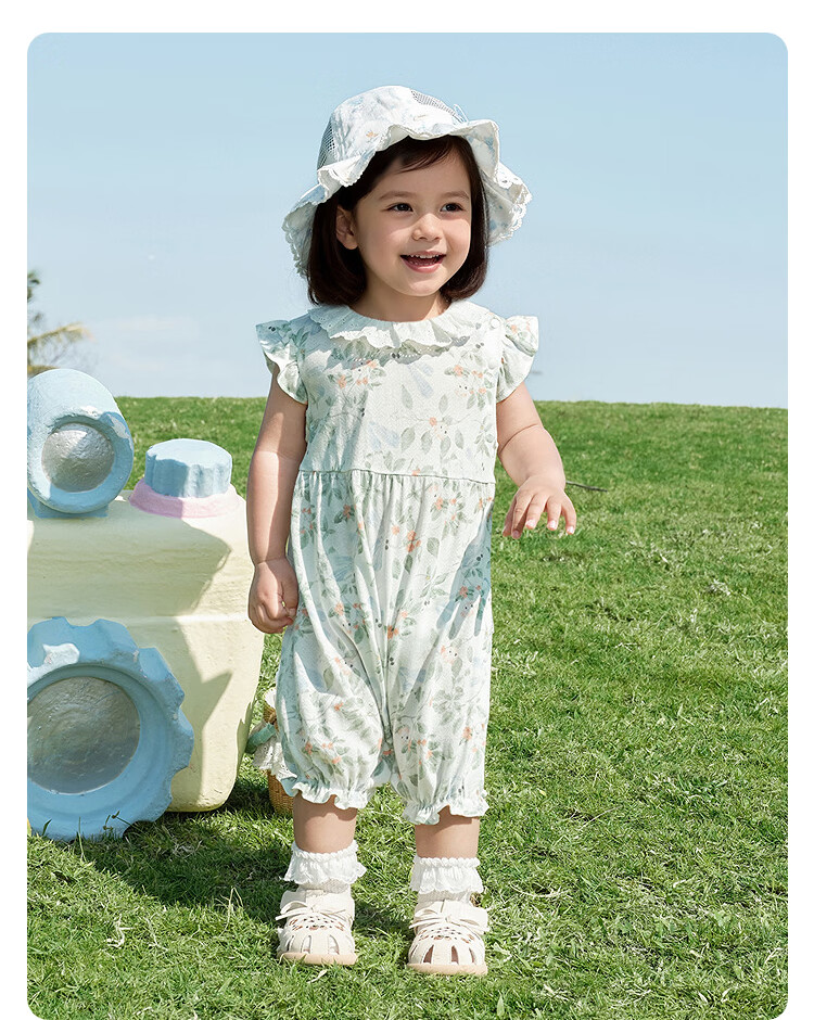 Balabala [balaOne] Baby Romper Infant Jumpsuit 2026 Fresh Natural Cute Adorable 11