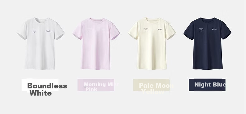 CAMEL Quick-Dry Women's Ice-Feel Sun Protection Crew Neck Short Sleeve Sports T-Shirt C26BARLG053 Morning Smoke Pink L 14