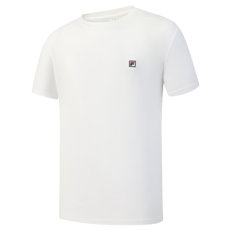 FILA Official Men's Short Sleeve T-Shirt 2026 Summer Tennis Moisture-Wicking Quick-Dry Knit Sun Protection Crew Neck Top