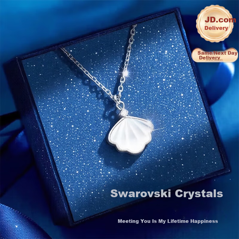 GLTEN Swarovski Zirconia Silver Pendant Necklace for Women Birthday Gift Luxury Boutique for Girlfriend Wife