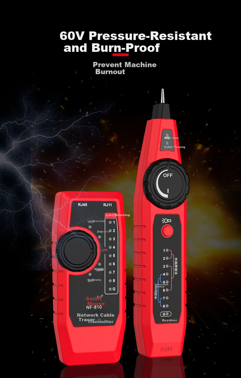 Smart Mouse NF-810 Cable Tracker Network Tester Line Tracer Cable Detector Network Cable Tester 5
