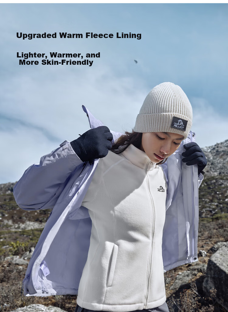 Pelliot Mountain Classic 3.0 3-in-1 Waterproof Jacket Spring Autumn Unisex Warm Coat 125301055 Purple L 4