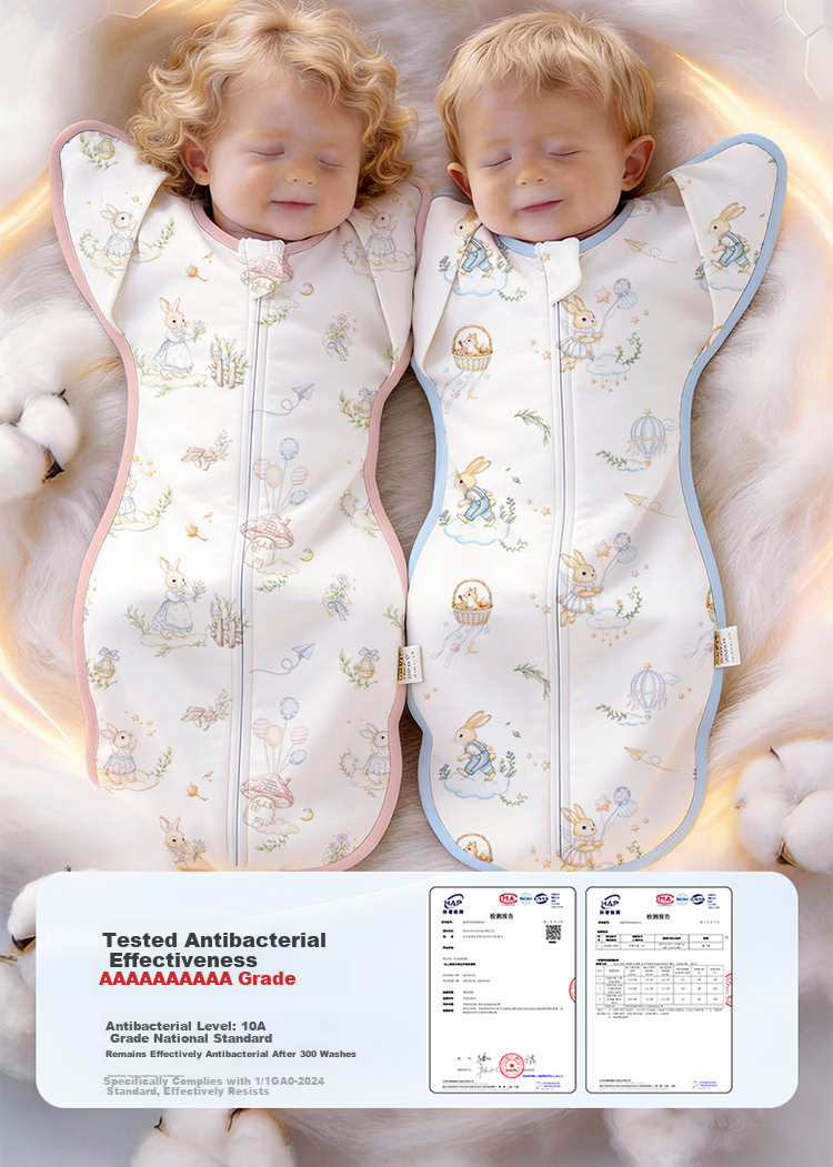 Magmorn Newborn Baby Anti-startle Sleeping Bag Toddler Swaddle Bamboo Cotton Kick-proof Blanket M 11