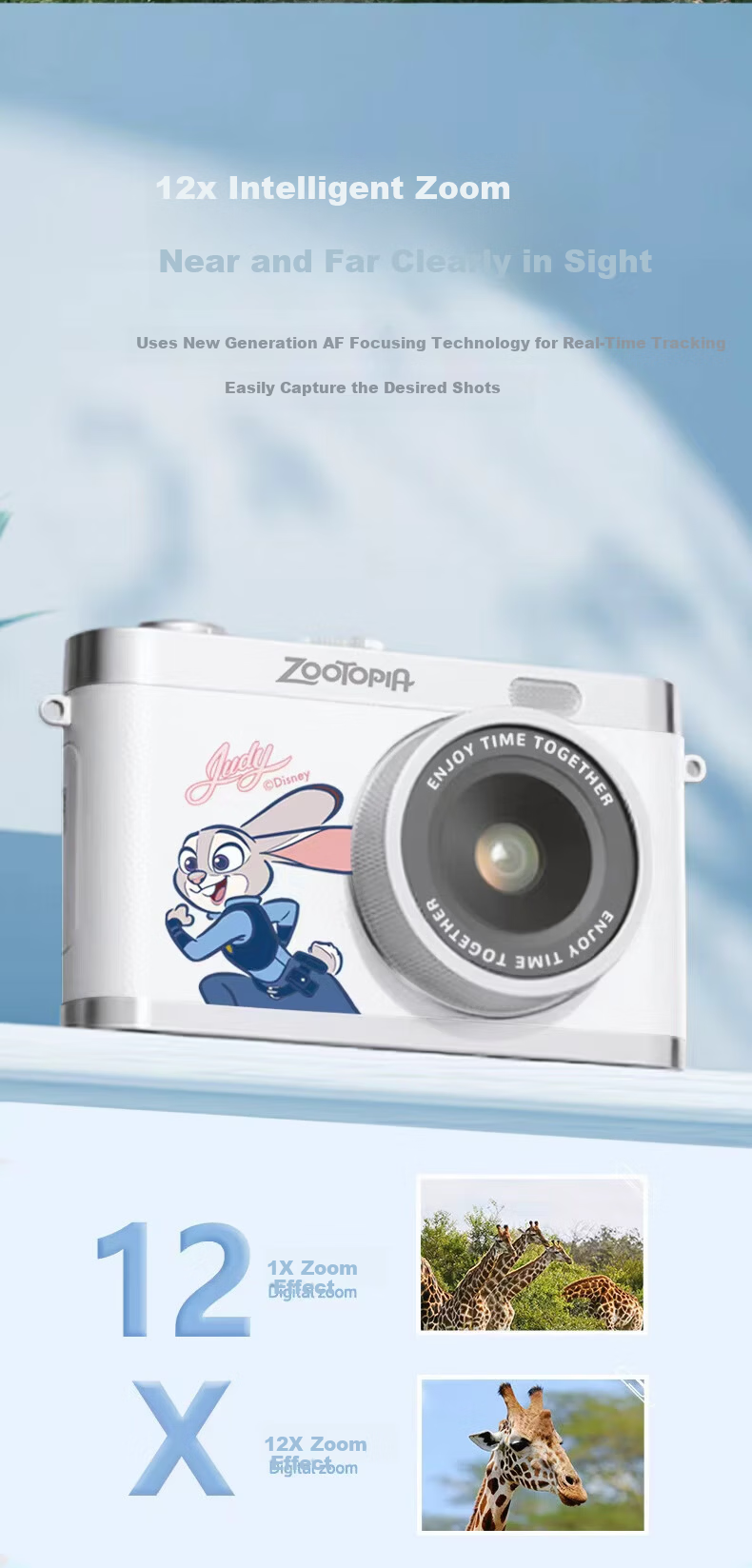 Disney Zootopia Kids Camera Student CCD Camera HD Shooting Toy for Boys and Girls Children's Day Gift 7