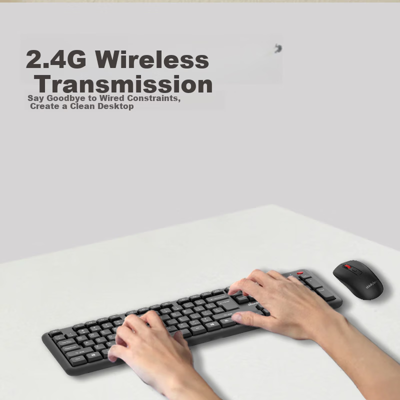 ThinkPlus Wireless Keyboard And Mouse Combo, Full-Size Keyboard, Classic Think Red Dot, Business Office, KM125 Pro