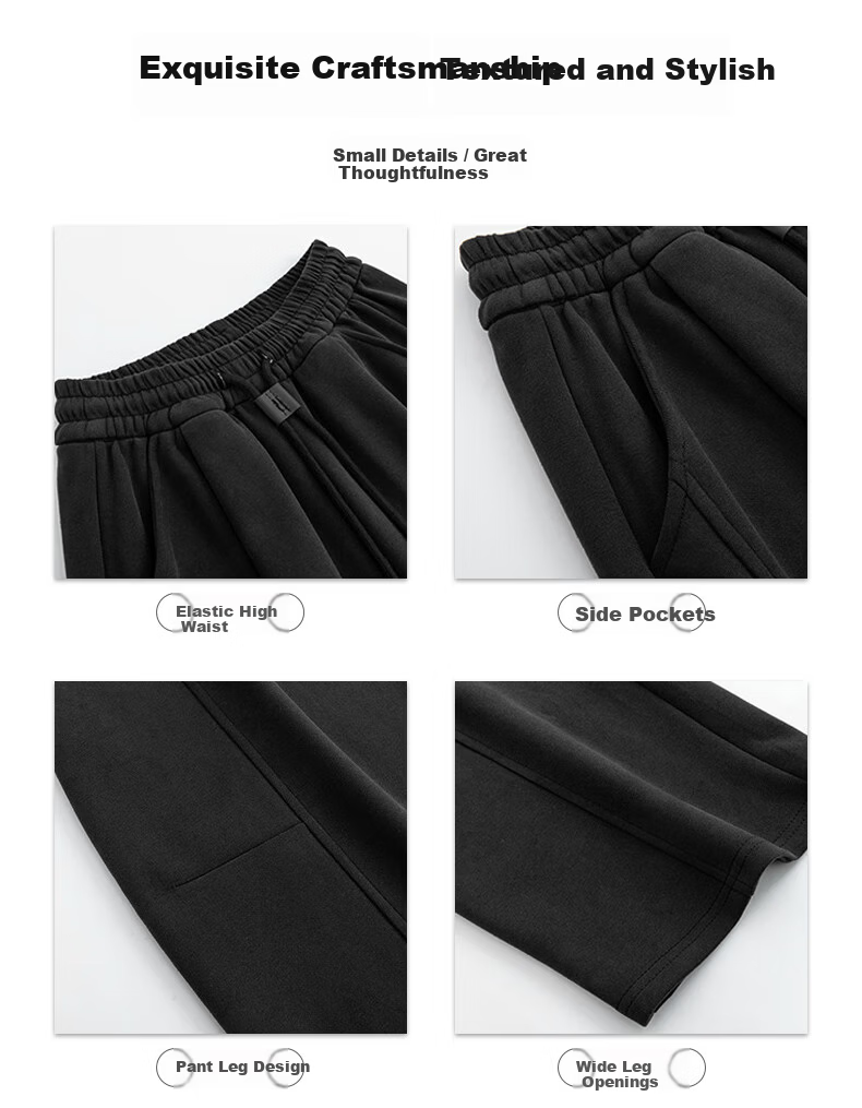 FitonTon Women's Casual Pants Curved Blade Sports Pants Spring Autumn New Slim High Waist Wide Leg Banana Pants 7