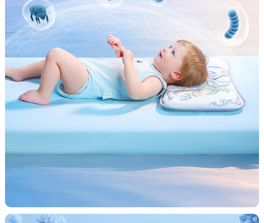 Betis Baby Pillow 0-6 Years Old Children's Pillow Cloud Slice Pillow Summer Breathable Baby Cooling Pillow Newborn Pillow Summer Party 16