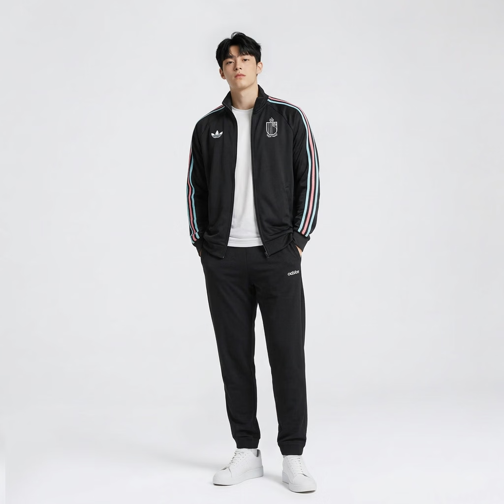 Adidas Men's Football Series RBFA OG TT Belgium Knit Jacket JZ2206 Black 2XL 4