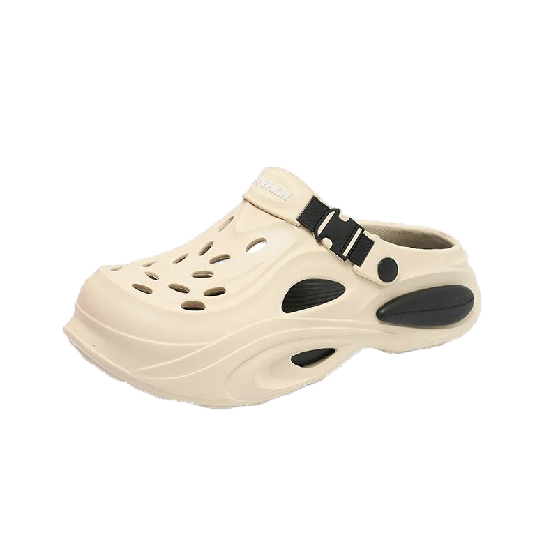 CARTELO Summer New Men's Sports Sandals Casual Breathable Hole Shoes JF10 Sand Color Size 42-43