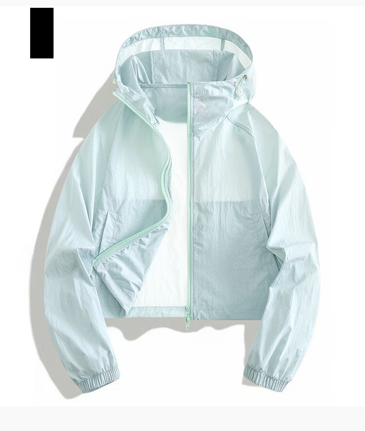 TUCANO Women's Summer Sun Protection Jacket Ice Cool Fashion Moisture-Wicking Quick-Dry Breathable Outdoor Sports Top Light Blue L 16