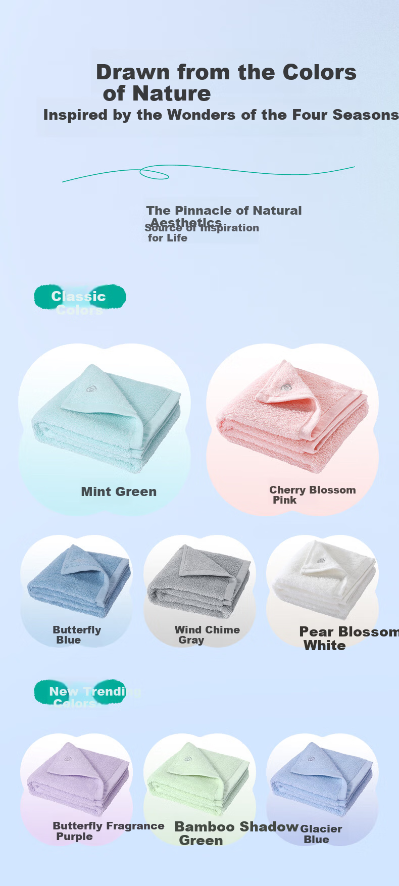 PurCotton Bath Towel 100% Cotton Antibacterial Extra Large Thick Absorbent No Shedding Bath Sheet Sakura Pink 70x140cm 9
