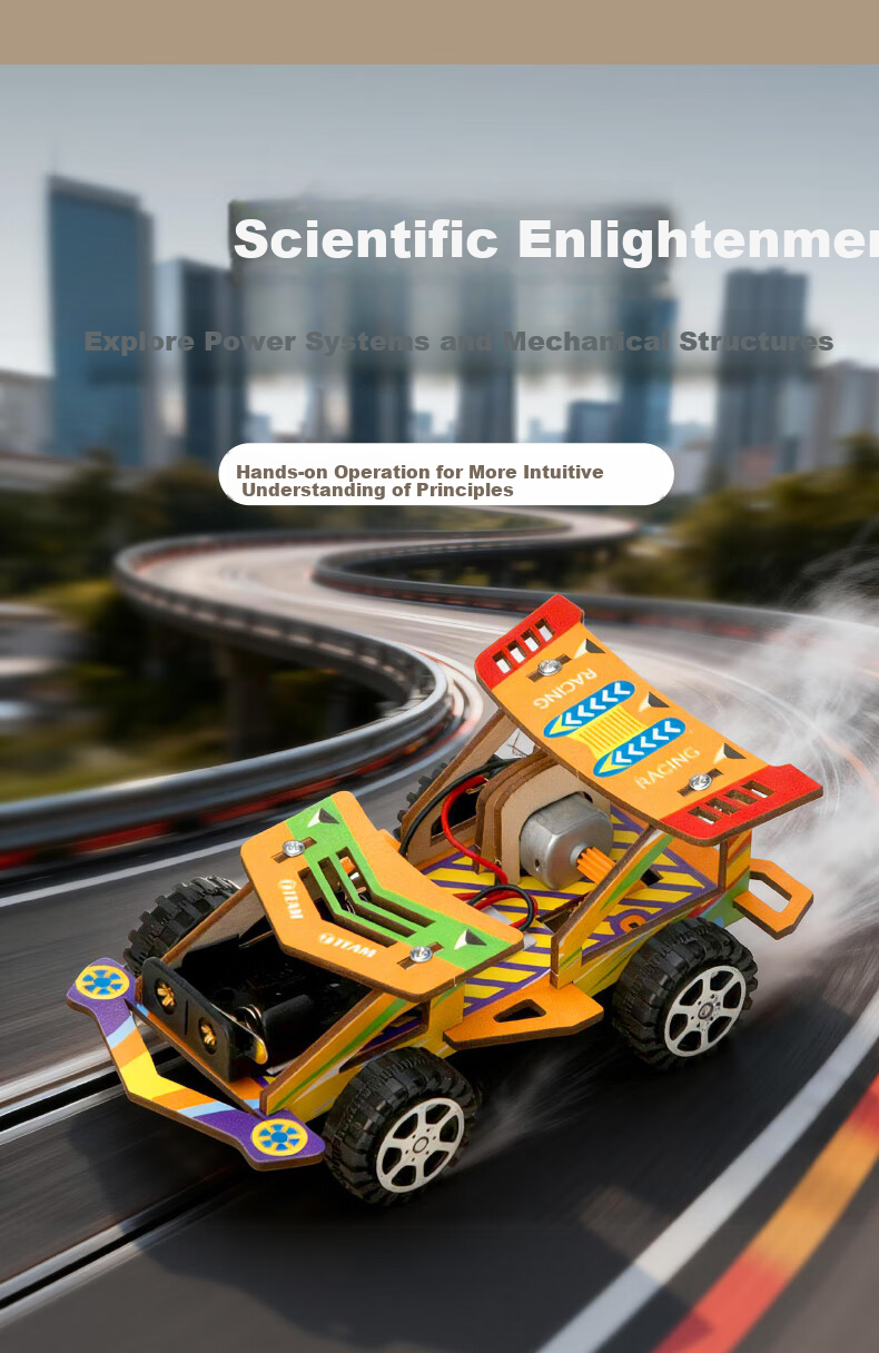 Toylezhi Solar Car Science Experiment Educational DIY Toy for Kids Boys and Girls Children's Day Gift 2
