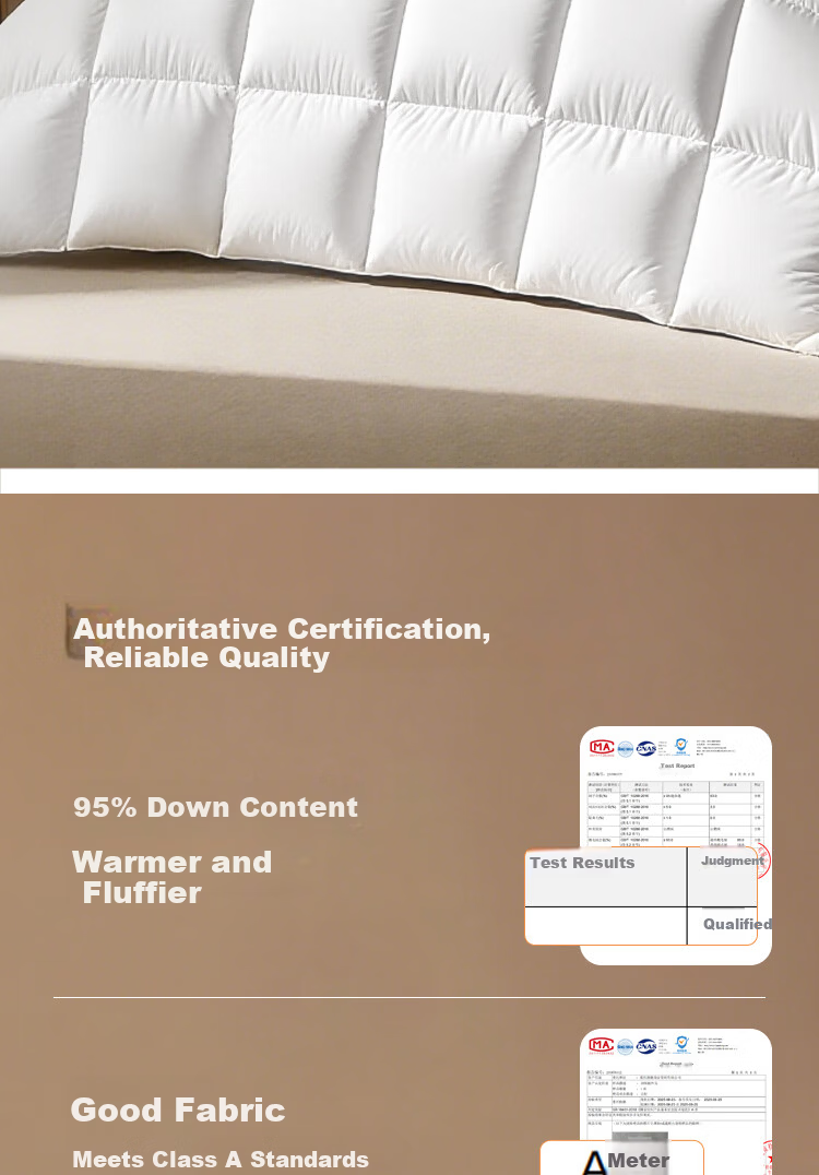 Yuan Life 95% White Goose Down Quilt Four Seasons Spring and Autumn Double Down Comforter Filled 1000g 200*230cm 10