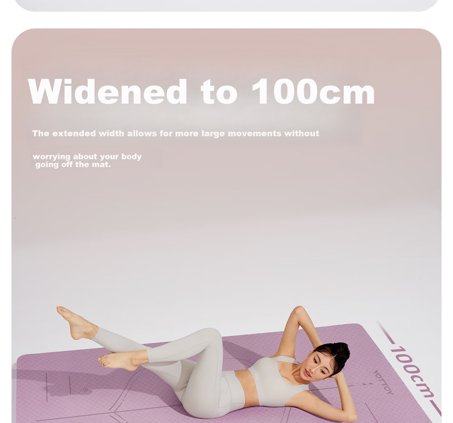 Yottoy Yoga Mat Extra Long 2m Large Size Thickened Wide Non-Slip Shock Absorption Exercise Mat for Men and Women Home Use 8