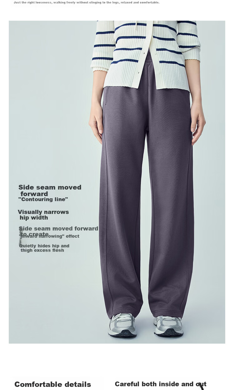 Giordano Women's Pants 2026 Spring Black Technology Cooling Antibacterial Sun Protection Elastic Waist Casual Sweatpants 13416243 10