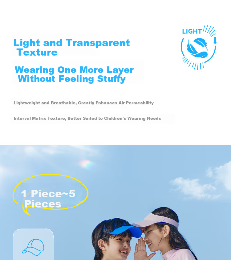 ANTA Kids Sun Protection Jacket Unisex Children's Skin Jacket Summer Sports Lightweight Cooling Outerwear Small Light Armor A72527702B 13