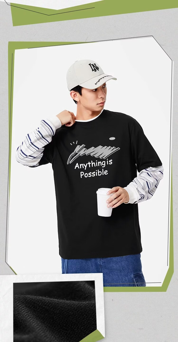 LI-NING Lightweight Breathable Men's Sports Loose Comfortable Casual T-Shirt Casual Versatile Couple Short Sleeve T-Shirt Men 4