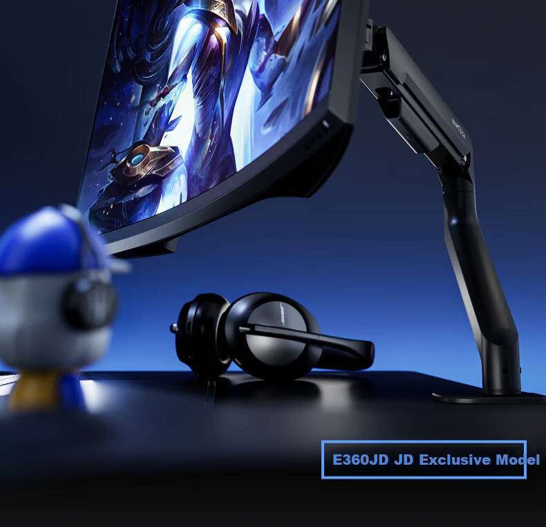 Brateck Beihu Monitor Arm Mechanical Arm Computer Stand Desktop Clamp Base Screen Riser Height Adjustable 17-32 Inch E360 Compatible with Zoway E350 Upgrade 9