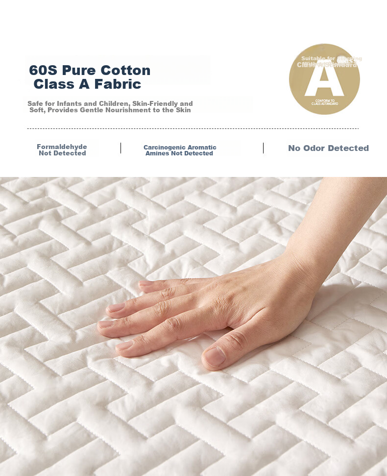 Hilton Hotel Mattress Protector Waterproof Mattress Cover Class A Anti-Mite Antibacterial Washable 1.8m Bed 5