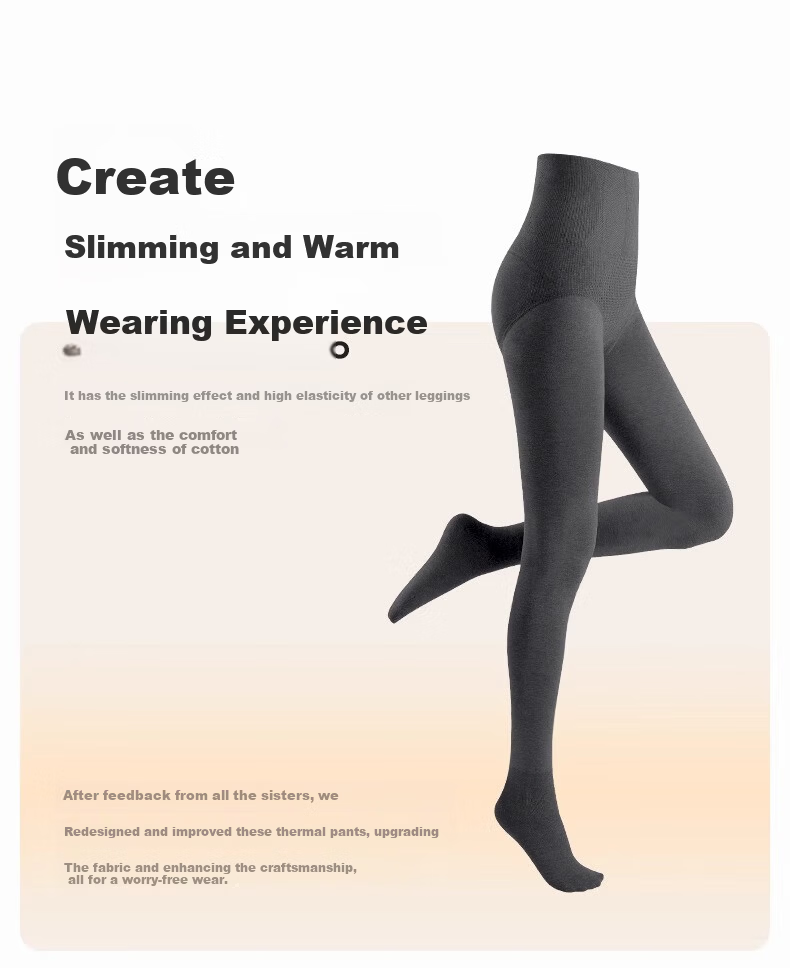 Caramella Women's Autumn Winter High Waist Tummy Control Butt Lift Fleece Lined Thickened Warm Leggings Black 1