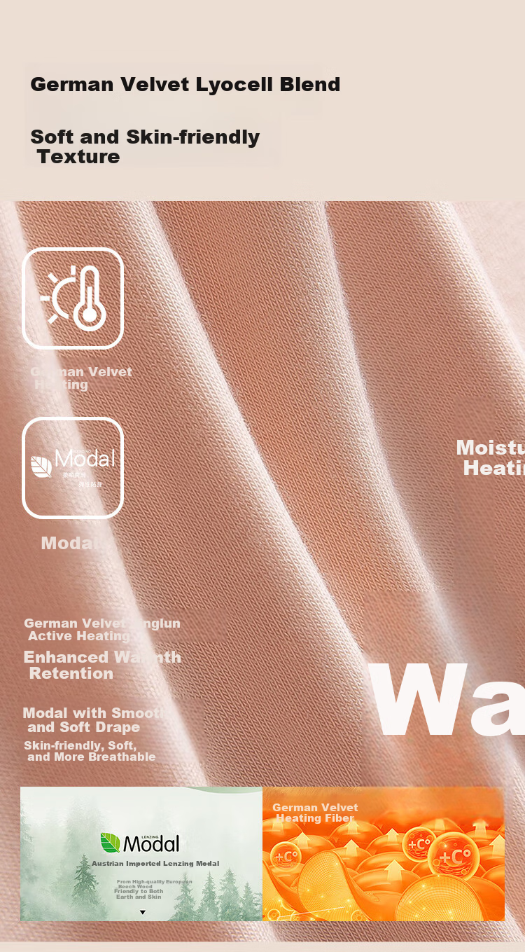 MiiOW Thermal Fleece Heating Warm Underwear Women Couples Modal Ultra-thin Slim Cold-resistant Base Layer Autumn Top and Bottom Red M 5