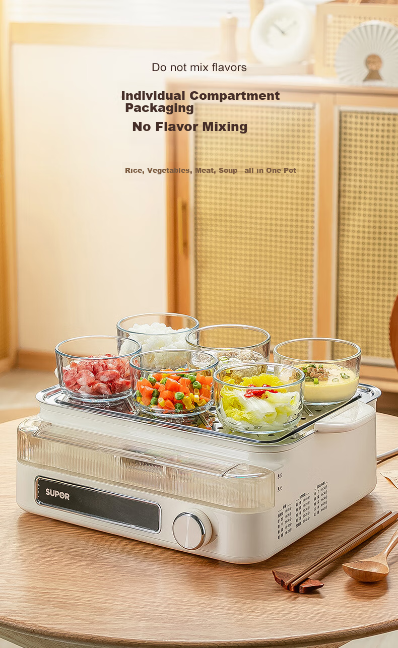 CRISTALGLASS Microwave Electric Steamer Glass Egg Steaming Bowl with Lid Baby Steamed Egg Bowl Single Serving Small Bowl for Steamed Meals 3
