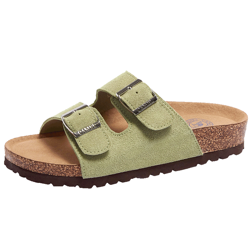 CAMEL Birkenstock Style Women's Casual Thick Sole Height Increasing Sandals L26M700064 Green Size 37