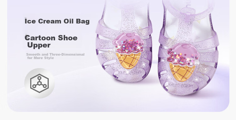Mutong Girls' Summer Jelly Sandals Soft Sole Anti-Collision Toddler Closed-Toe Beach Shoes Cute Bunny Pink Size 160 10