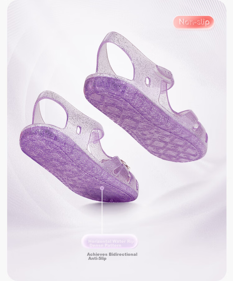 Mutong Girls' Summer Jelly Sandals Soft Sole Anti-Collision Toddler Closed-Toe Beach Shoes Cute Bunny Pink Size 160 20