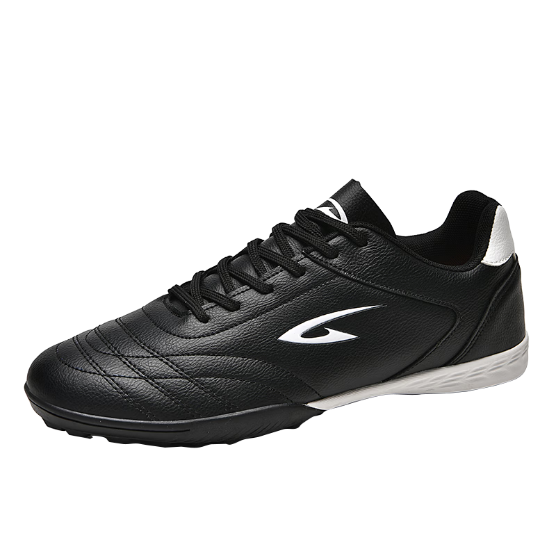 Delhui Football Shoes TF Turf Studs Unisex Youth Adult Non-Slip Wear-Resistant Soccer Cleats White Black Size 38