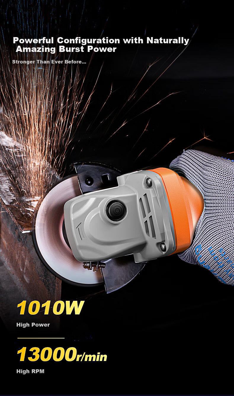 Dongcheng 1010W High Power Multifunctional Angle Grinder Cutting Grinding Polishing Hand Grinder DSM1010-100S 3
