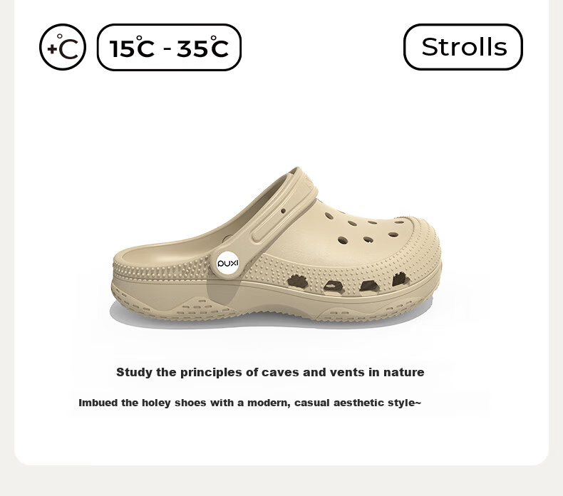 Puxi Women's Summer Thick-Soled Cloud White Slip-On Sandals Non-Slip Beach Shoes for Couples Size 39-40 3