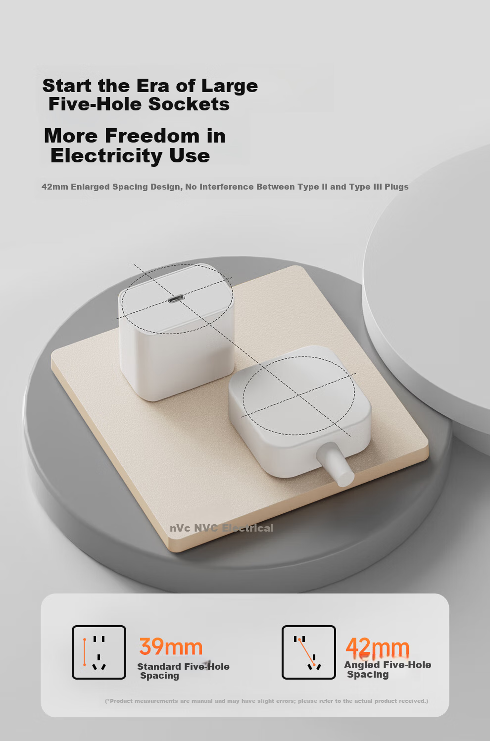 NVC Lighting Switch Socket Cream Style Ultra-thin Large Panel Double Control Two-gang 86 Type Switch Panel N29 Crescent Yellow 12