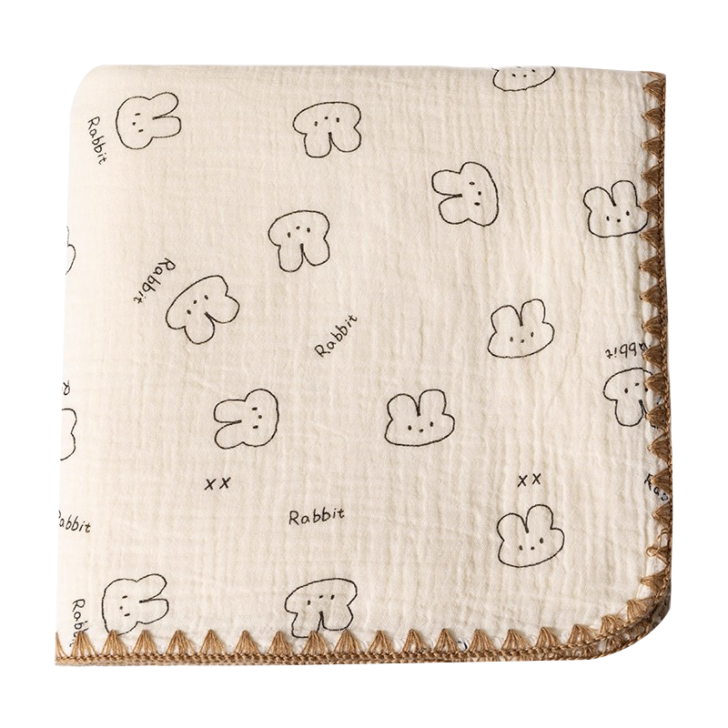 MUJI A-Class Baby Grade 100% Cotton Four-Layer Gauze Blanket Sofa Knitted Throw Nap Blanket Cover 105*130cm