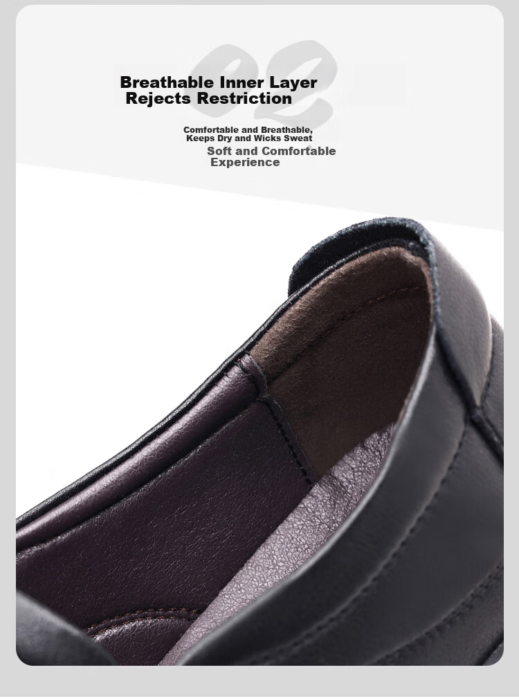 Hengyuanxiang Men's Slip-On Business Casual Breathable Driving Loafers J1628 Black 44 10